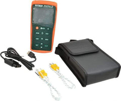 Extech - -200 to 1999.9°F, Temp Recorder - Dual Input Datalogging Thermometer - Exact Industrial Supply