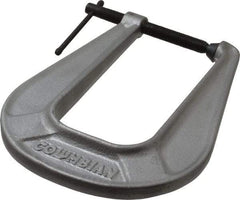 Wilton - Light-Duty 2-1/2" Max Opening, 6-1/4" Throat Depth, Ductile Iron Standard C-Clamp - 1,600 Lb Capacity, 0" Min Opening, Deep Throat - Exact Industrial Supply