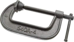 Wilton - Light-Duty 4" Max Opening, 2-1/16" Throat Depth, Ductile Iron Standard C-Clamp - 2,150 Lb Capacity, 0" Min Opening, Standard Throat Depth - Exact Industrial Supply
