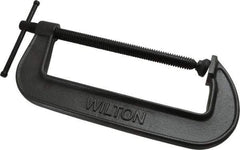Wilton - Light-Duty 10" Max Opening, 3-5/8" Throat Depth, Ductile Iron Standard C-Clamp - 2,850 Lb Capacity, 0" Min Opening, Standard Throat Depth - Exact Industrial Supply