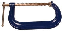Armstrong - Regular-Duty 8" Max Opening, 2-1/4" Throat Depth, Forged Steel Standard C-Clamp - 12,500 Lb Capacity, 4" Min Opening, Standard Throat Depth - Exact Industrial Supply