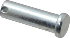Made in USA - 5/8" Pin Diam, 2" OAL, Standard Clevis Pin - 5/32" Hole, 1-27/32" Usable Length, Zinc-Plated Steel - Exact Industrial Supply
