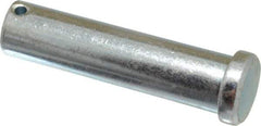 Made in USA - 3/4" Pin Diam, 3" OAL, Standard Clevis Pin - 5/32" Hole, 2-27/32" Usable Length, Zinc-Plated Steel - Exact Industrial Supply