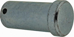 Made in USA - 1" Pin Diam, 2" OAL, Standard Clevis Pin - 13/64" Hole, 1-51/64" Usable Length, Zinc-Plated Steel - Exact Industrial Supply