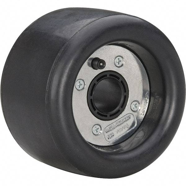 Dynabrade - 5" Wheel OD, 3-1/2" Wheel Width, 3,500 RPM, Composite, Pneumatic Wheel without Hub - 15-1/2" Long x 3-1/2" Wide, 5/8" Wheel Arbor Hole - Exact Industrial Supply