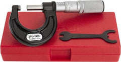 Starrett - 0 to 1" Range, 0.0001" Graduation, Mechanical Outside Micrometer - Friction Thimble, Accurate to 0.00005" - Exact Industrial Supply