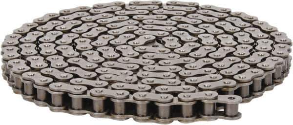 Morse - 5/8" Pitch, ANSI 50, Single Strand Roller Chain - Chain No. 50, 10 Ft. Long, 0.4" Roller Diam, 3/8" Roller Width - Exact Industrial Supply