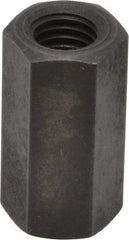 Gibraltar - M12x1.75 Thread, 36mm OAL Steel Standard Coupling Nut - Black Phosphate Coated, 18mm Width Across Flats, 20.8mm Width Across Points - Exact Industrial Supply