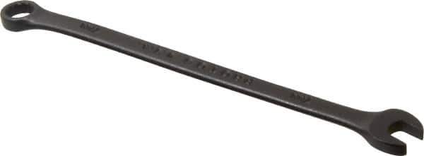 Proto - 7mm 12 Point Offset Combination Wrench - 15° Offset Angle, 5-5/32" OAL, Steel, Black Finish - Exact Industrial Supply