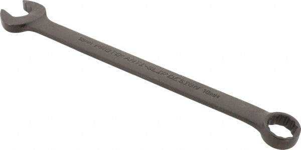 Proto - 18mm 12 Point Combination Wrench - 15° Offset Angle, 10-1/2" OAL, Steel, Black Finish - Exact Industrial Supply