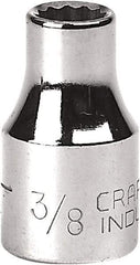 Craftsman Industrial - 11/16", 1/2" Drive, Standard Hand Socket - 12 Points - Exact Industrial Supply