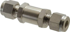 Ham-Let - 1/4" Stainless Steel Check Valve - Inline, Comp x Comp, 3,000 WOG - Exact Industrial Supply