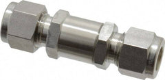 Ham-Let - 3/8" Stainless Steel Check Valve - Inline, Comp x Comp, 3,000 WOG - Exact Industrial Supply