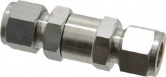 Ham-Let - 1/2" Stainless Steel Check Valve - Inline, Comp x Comp, 3,000 WOG - Exact Industrial Supply