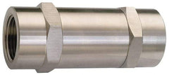 Ham-Let - 1/2" Stainless Steel Check Valve - Inline, FNPT x FNPT, 3,000 WOG - Exact Industrial Supply