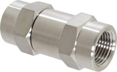 Ham-Let - 3/8" Stainless Steel Check Valve - Inline, FNPT x FNPT, 3,000 WOG - Exact Industrial Supply