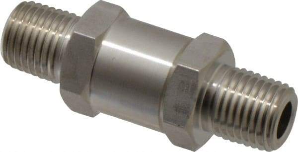 Ham-Let - 1/4" Stainless Steel Check Valve - Inline, MNPT x MNPT, 3,000 WOG - Exact Industrial Supply