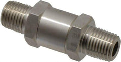 Ham-Let - 1/4" Stainless Steel Check Valve - Inline, MNPT x MNPT, 3,000 WOG - Exact Industrial Supply