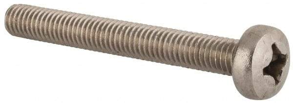 Value Collection - M6x1.00 Metric Coarse, 50mm Length Under Head Phillips Drive Machine Screw - Pan Head, Grade 18-8 & A2 Stainless Steel, Uncoated, Without Washer - Exact Industrial Supply