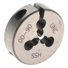 Gyros Precision Tools - #00-90 UNS High Speed Steel Round Adjustable Die - Exact Industrial Supply