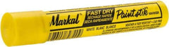 Markal - White Paint Marker - Round Crayon Tip, Alcohol Base Ink - Exact Industrial Supply