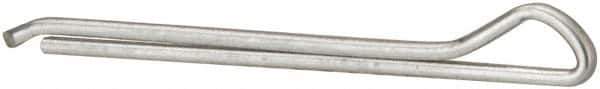 Made in USA - 3/32" Diam x 1-1/4" Long Hammerlock Cotter Pin - Grade 2, Zinc-Plated, Steel - Exact Industrial Supply