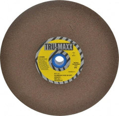 Tru-Maxx - 80 Grit Aluminum Oxide Bench & Pedestal Grinding Wheel - 8" Diam x 1" Hole x 1" Thick, 3600 Max RPM, O Hardness, Medium Grade , Vitrified Bond - Exact Industrial Supply