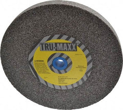 Tru-Maxx - 36 Grit Aluminum Oxide Bench & Pedestal Grinding Wheel - 10" Diam x 1-1/4" Hole x 1" Thick, 3250 Max RPM, P Hardness, Very Coarse Grade , Vitrified Bond - Exact Industrial Supply