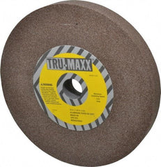 Tru-Maxx - 60 Grit Aluminum Oxide Bench & Pedestal Grinding Wheel - 10" Diam x 1-1/4" Hole x 1-1/4" Thick, 3250 Max RPM, P Hardness, Medium Grade , Vitrified Bond - Exact Industrial Supply