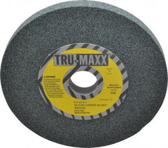 Tru-Maxx - 60 Grit Silicon Carbide Bench & Pedestal Grinding Wheel - 6" Diam x 1" Hole x 1/2" Thick, 5410 Max RPM, K Hardness, Medium Grade , Vitrified Bond - Exact Industrial Supply