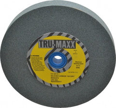 Tru-Maxx - 120 Grit Silicon Carbide Bench & Pedestal Grinding Wheel - 6" Diam x 1" Hole x 3/4" Thick, 5410 Max RPM, K Hardness, Fine Grade , Vitrified Bond - Exact Industrial Supply