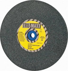 Tru-Maxx - 80 Grit Silicon Carbide Bench & Pedestal Grinding Wheel - 7" Diam x 1" Hole x 1/2" Thick, 3600 Max RPM, K Hardness, Medium Grade , Vitrified Bond - Exact Industrial Supply