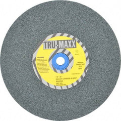 Tru-Maxx - 60 Grit Silicon Carbide Bench & Pedestal Grinding Wheel - 7" Diam x 1" Hole x 1" Thick, 3600 Max RPM, K Hardness, Medium Grade , Vitrified Bond - Exact Industrial Supply