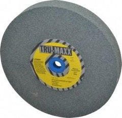 Tru-Maxx - 80 Grit Silicon Carbide Bench & Pedestal Grinding Wheel - 7" Diam x 1" Hole x 1" Thick, 3600 Max RPM, K Hardness, Medium Grade , Vitrified Bond - Exact Industrial Supply