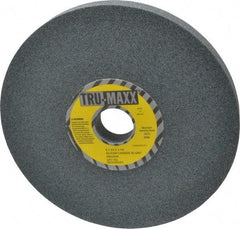 Tru-Maxx - 80 Grit Silicon Carbide Bench & Pedestal Grinding Wheel - 8" Diam x 1-1/4" Hole x 3/4" Thick, 3600 Max RPM, K Hardness, Medium Grade , Vitrified Bond - Exact Industrial Supply