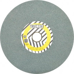 Tru-Maxx - 60 Grit Silicon Carbide Bench & Pedestal Grinding Wheel - 8" Diam x 1" Hole x 1" Thick, 3600 Max RPM, K Hardness, Medium Grade , Vitrified Bond - Exact Industrial Supply