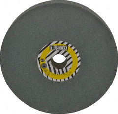 Tru-Maxx - 80 Grit Silicon Carbide Bench & Pedestal Grinding Wheel - 8" Diam x 1" Hole x 1" Thick, 3600 Max RPM, K Hardness, Medium Grade , Vitrified Bond - Exact Industrial Supply