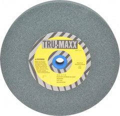 Tru-Maxx - 80 Grit Silicon Carbide Bench & Pedestal Grinding Wheel - 10" Diam x 1-1/4" Hole x 1" Thick, 3250 Max RPM, K Hardness, Medium Grade , Vitrified Bond - Exact Industrial Supply