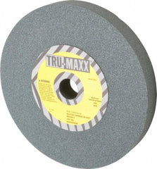 Tru-Maxx - 80 Grit Silicon Carbide Bench & Pedestal Grinding Wheel - 10" Diam x 1-1/4" Hole x 1-1/4" Thick, 3250 Max RPM, K Hardness, Medium Grade , Vitrified Bond - Exact Industrial Supply