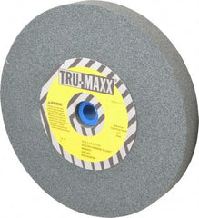 Tru-Maxx - 60 Grit Silicon Carbide Bench & Pedestal Grinding Wheel - 10" Diam x 1-1/4" Hole x 1-1/4" Thick, 3250 Max RPM, K Hardness, Medium Grade , Vitrified Bond - Exact Industrial Supply