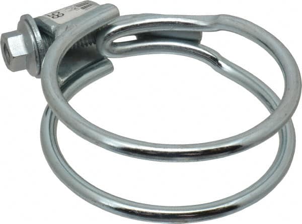 Made in USA - 1-1/8" Wide, Steel Wire Clamp for Tube & Hose - Exact Industrial Supply