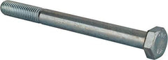 Value Collection - M12x1.75mm Metric Coarse, 130mm Length Under Head Hex Head Cap Screw - Partially Threaded, Grade 8.8 Steel, Zinc-Plated Finish, 19mm Hex - Exact Industrial Supply