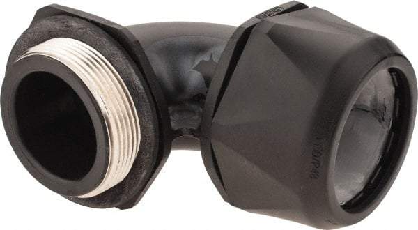 Murrplastik - 2" Trade, Nylon Compression Angled Liquidtight Conduit Connector - Noninsulated - Exact Industrial Supply