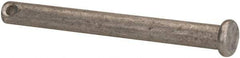 Made in USA - 1/4" Pin Diam, 2-1/2" OAL, Standard Clevis Pin - 3/32" Hole, 2-13/32" Usable Length, Uncoated Stainless Steel - Exact Industrial Supply