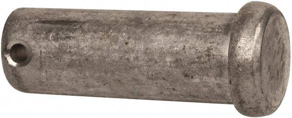 Made in USA - 3/4" Pin Diam, 2" OAL, Standard Clevis Pin - 5/32" Hole, 1-27/32" Usable Length, Uncoated Stainless Steel - Exact Industrial Supply