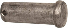 Made in USA - 3/4" Pin Diam, 2" OAL, Standard Clevis Pin - 5/32" Hole, 1-27/32" Usable Length, Uncoated Stainless Steel - Exact Industrial Supply
