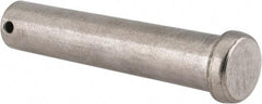 Made in USA - 3/4" Pin Diam, 3-3/4" OAL, Standard Clevis Pin - 5/32" Hole, 3-19/32" Usable Length, Uncoated Stainless Steel - Exact Industrial Supply