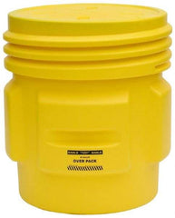 Eagle - 65 Gallon Closure Capacity, Screw On Closure, Yellow Overpack - 30 Gallon Container, Polyethylene, 660 Lb. Capacity, UN 1H2/X300/S Listing - Exact Industrial Supply