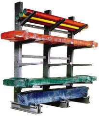 Made in USA - 59 Inches Long, Series 2K Brace Set - For 10 to 14 Ft. Uprights - Exact Industrial Supply