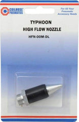 Coilhose Pneumatics - Blow Gun Safety High Flow Nozzle - 1/2-27 UNS, 2" Long, Aluminum - Exact Industrial Supply